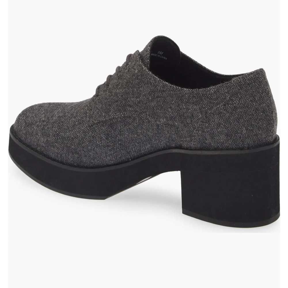 *NEW* Eileen Fisher Womens Size 11M Judd Derby in Graphite Herringbone B101 - Picture 2 of 8